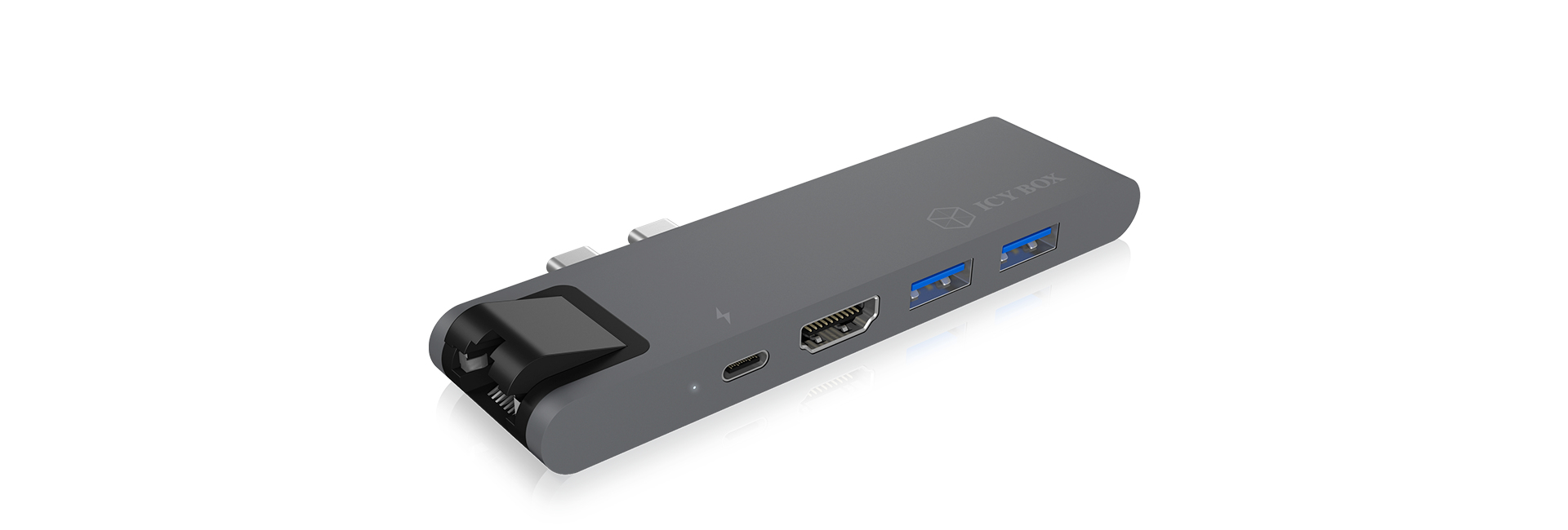 ICY BOX IB-DK4039-2C Wired Thunderbolt 3 Anthracite – image 2