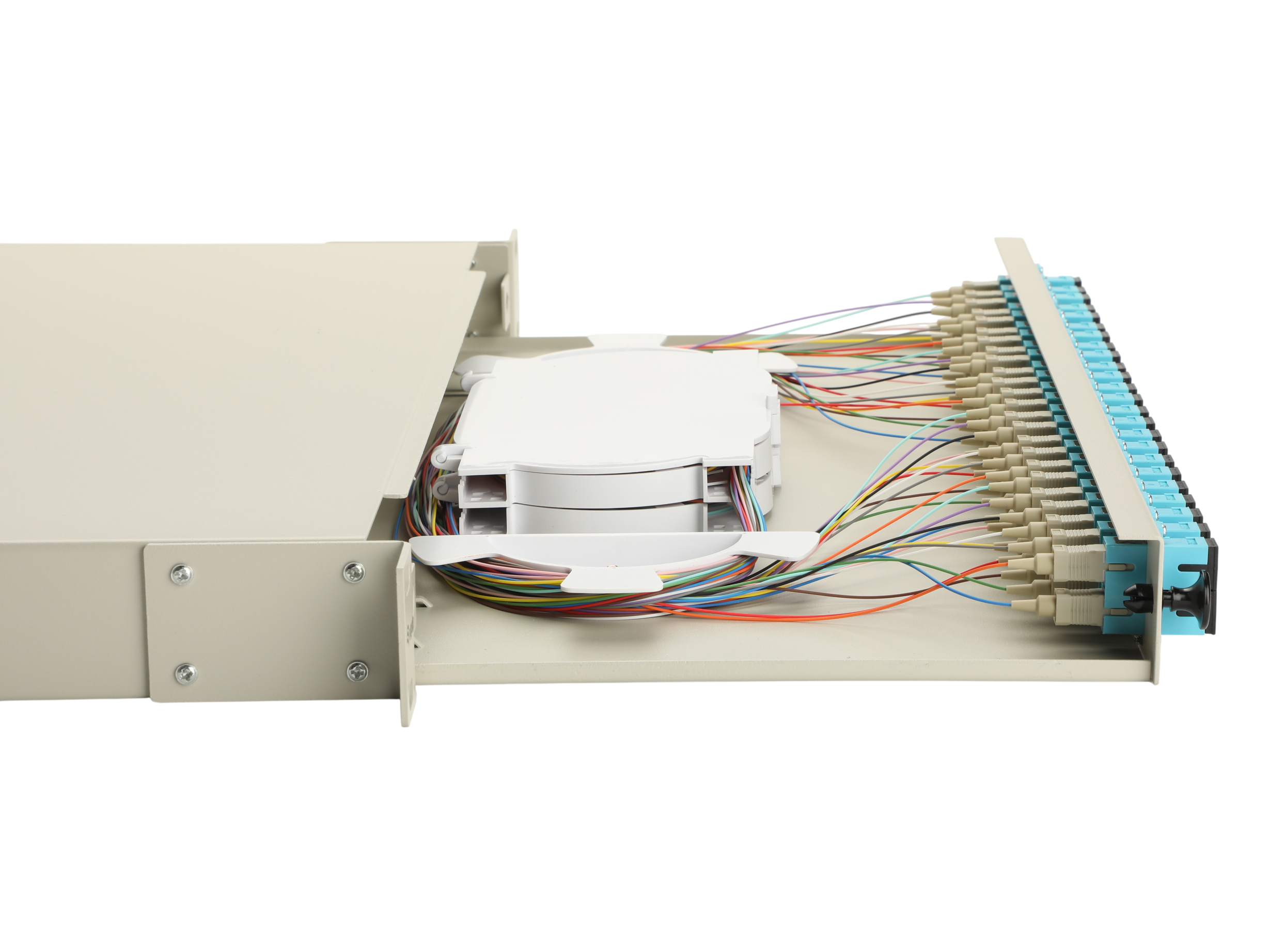 Equip LWL-Spleißkasten 24-Port SC-Duplex OM3 1U komplett  gr