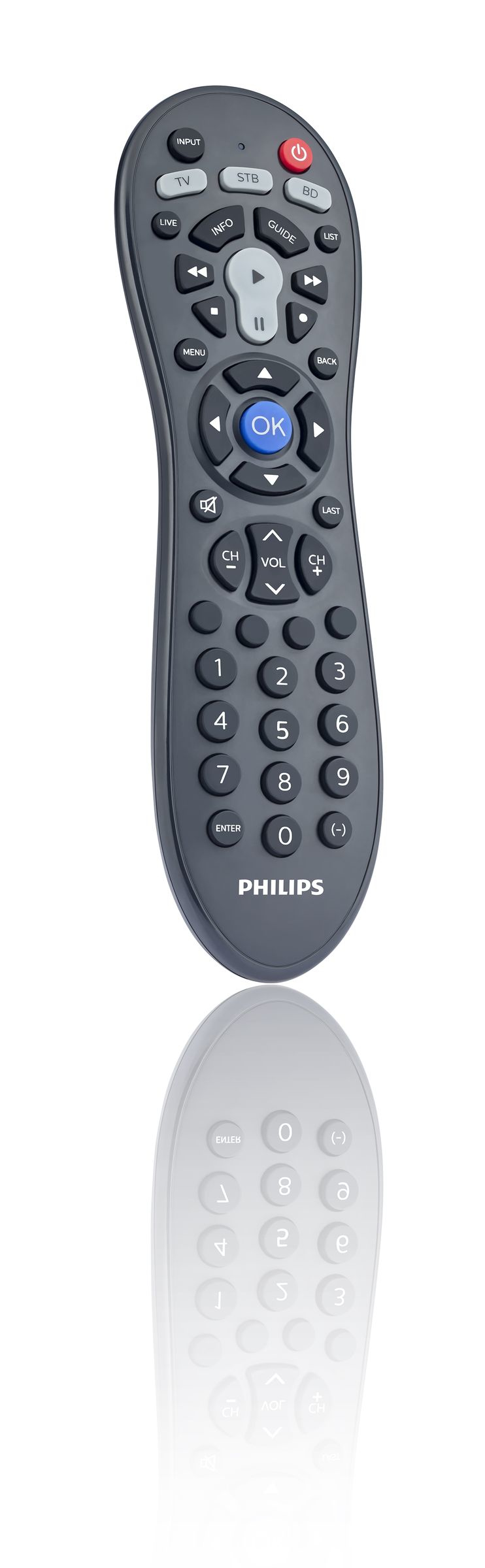 Philips Perfect replacement SRP2013A/27 remote control IR Wireless Audio, DVD/Blu-ray, TV Press buttons