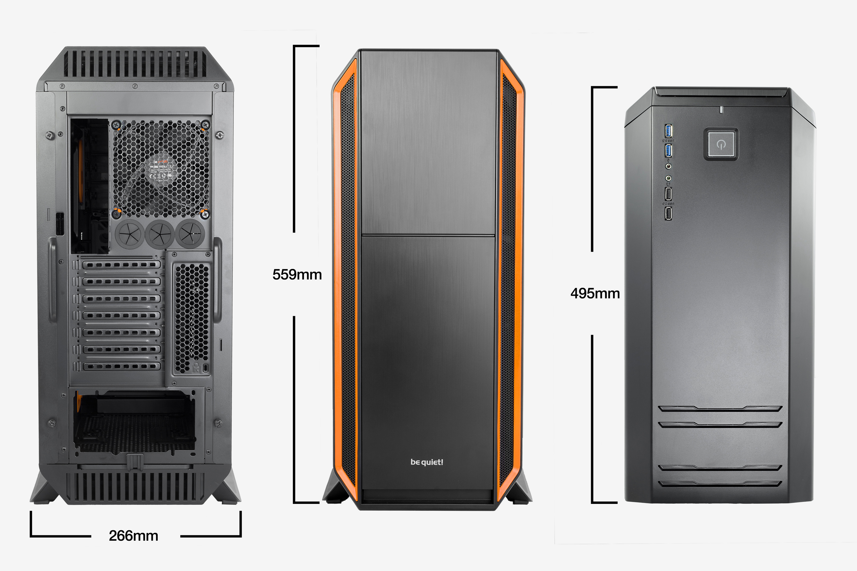 be quiet! Silent Base 800 Tower Black, Orange image 2