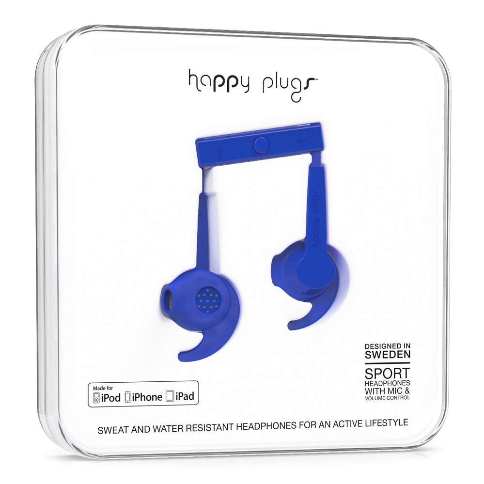 Happy Plugs Sport Headset Wired In-ear Sports Blue image 2
