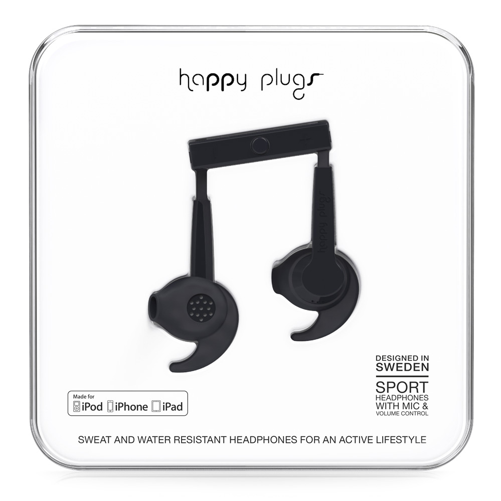 Happy Plugs Sport Headset Wired In-ear Black image 1