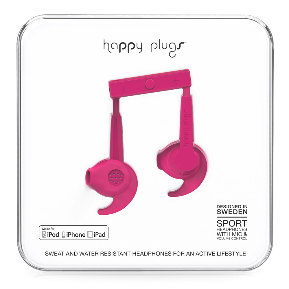 Happy Plugs Sport Headset Wired In-ear Sports Pink image 1