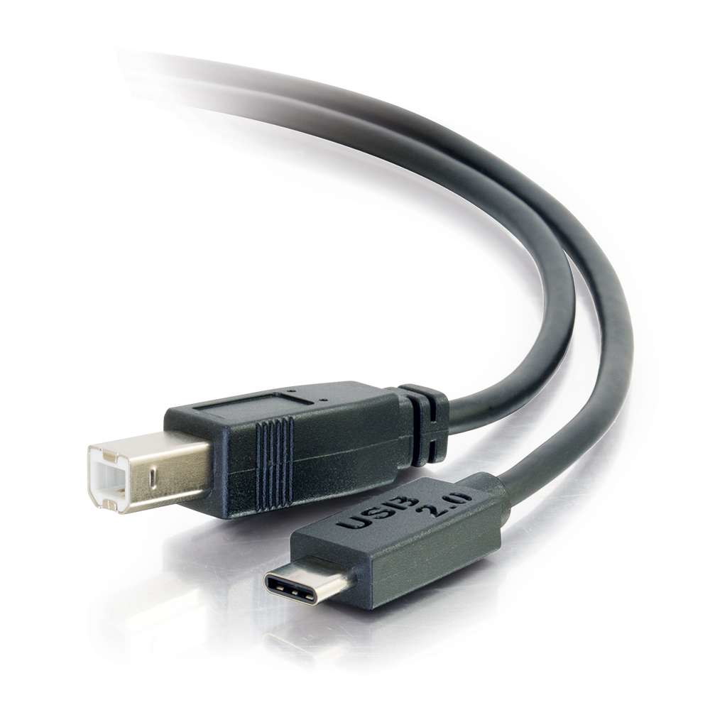 C2G 6ft, USB 2.0 Type C, USB B cavo USB 1,8288 m USB C Nero