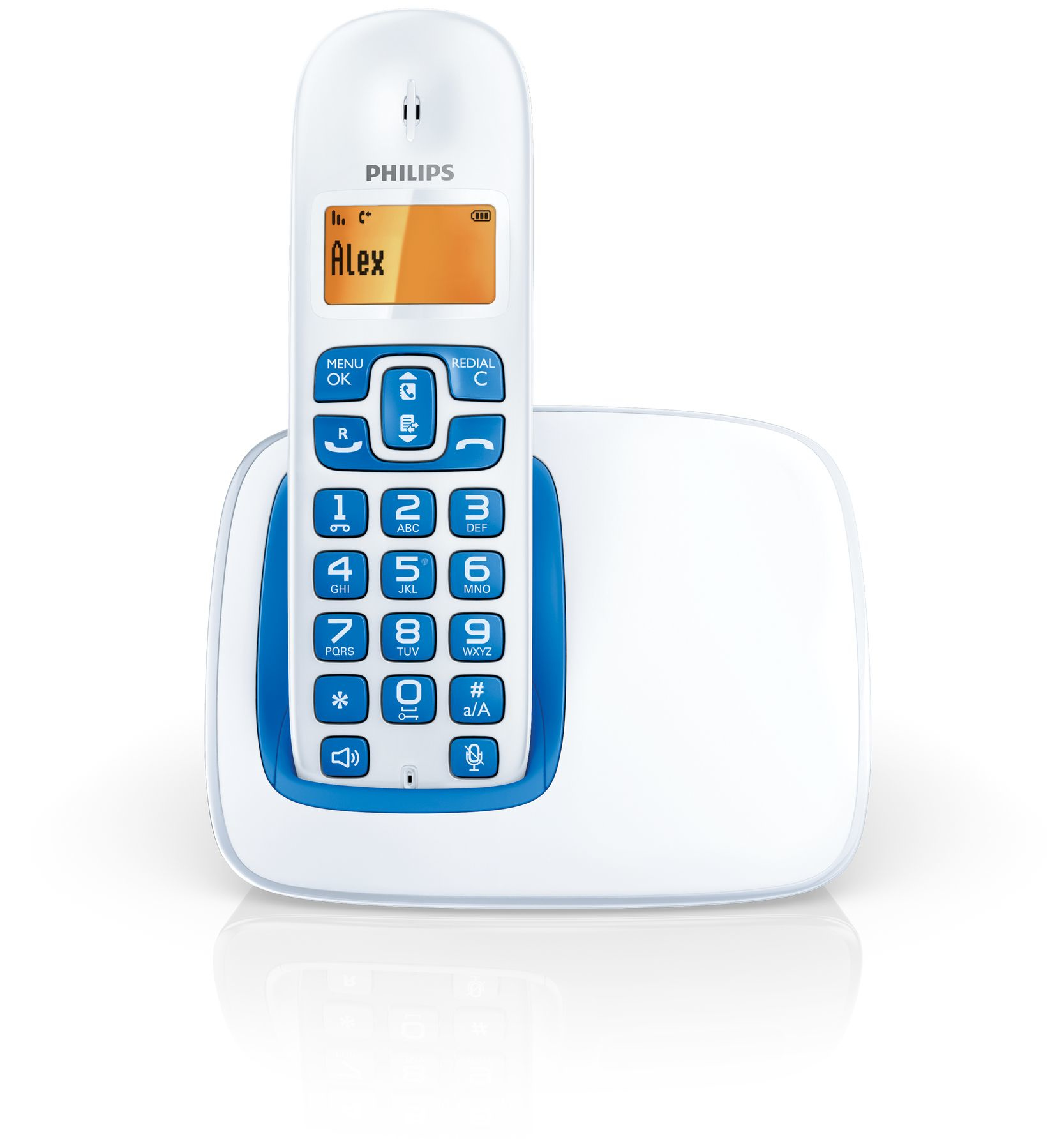 Philips BeNear CD1911WB/DE telephone DECT telephone Caller ID Blue, White – image 2