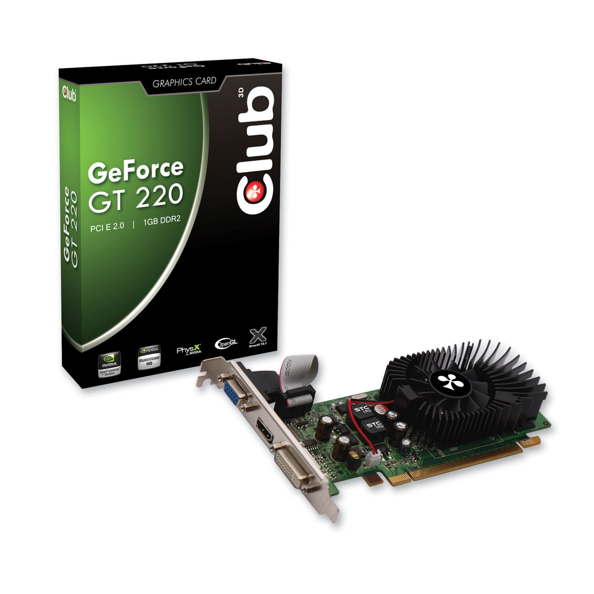 CLUB3D CGNX-G2224LCI graphics card NVIDIA GeForce GT 220 – image 1