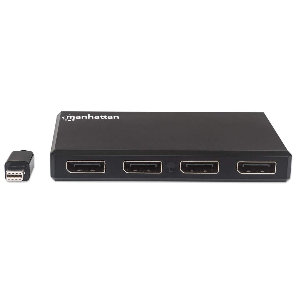 Manhattan Mini DisplayPort to 4-Port DisplayPort Splitter Hub with MST, 4K@30Hz, USB-A Powered, Video Wall Function, HDCP 2.2, Black, Box – image 3