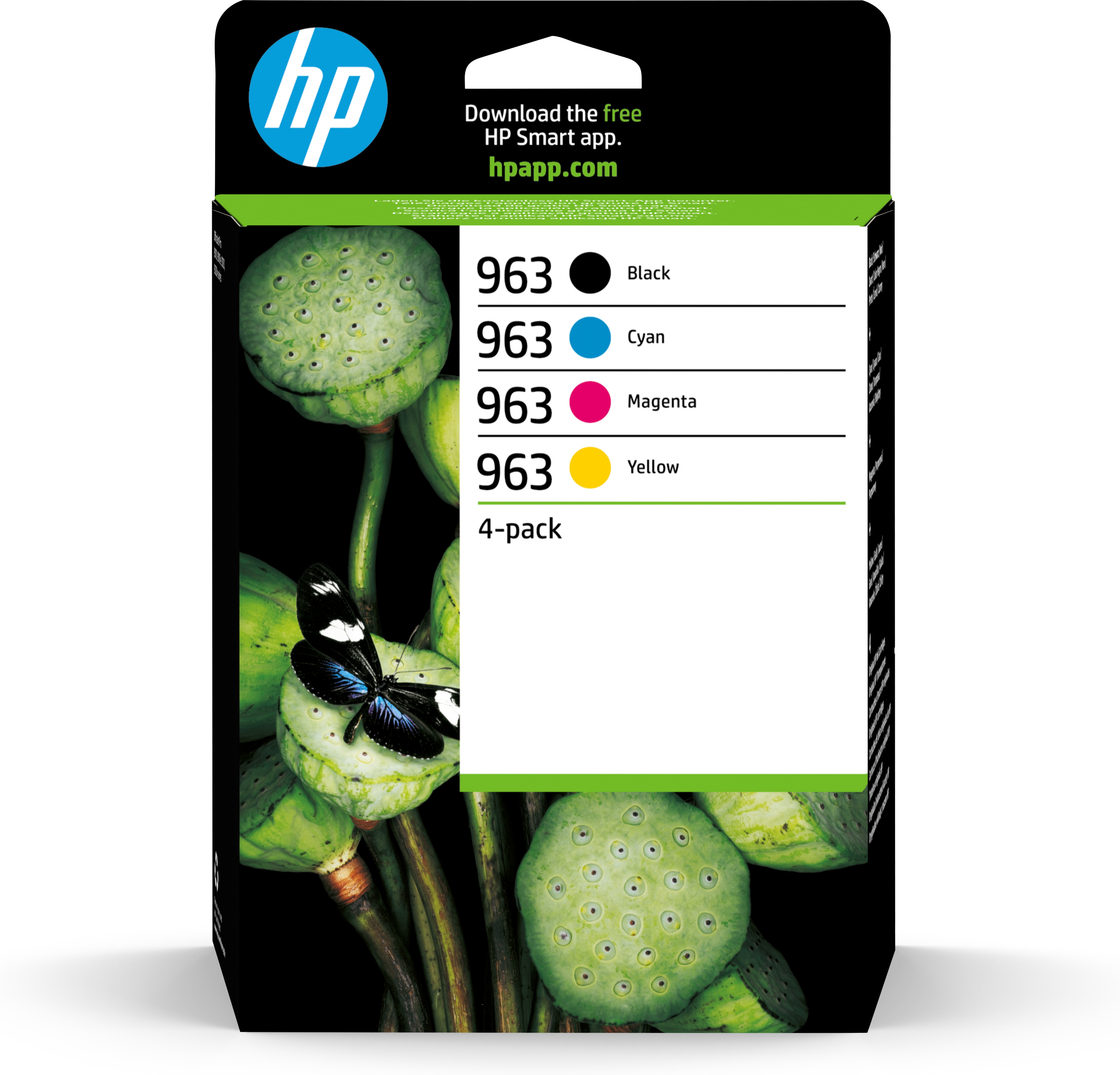 HP 963 | 4-pack | black, yellow, cyan, magenta | original | ink cartridge | for Officejet Pro 9010, 9012, 9014, 9015, 9016, 9019, 9020, 9022, 9025