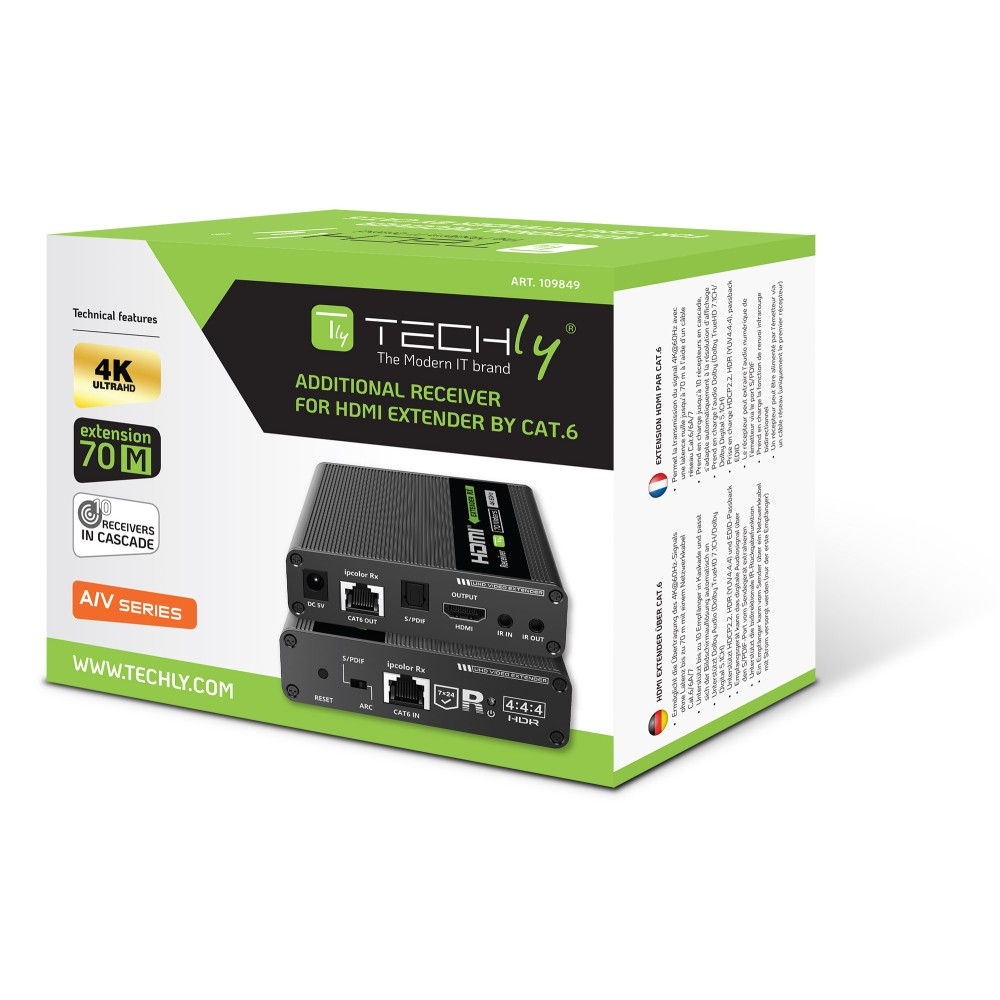 Techly IDATA-EXT-676R AV receiver Black – image 2