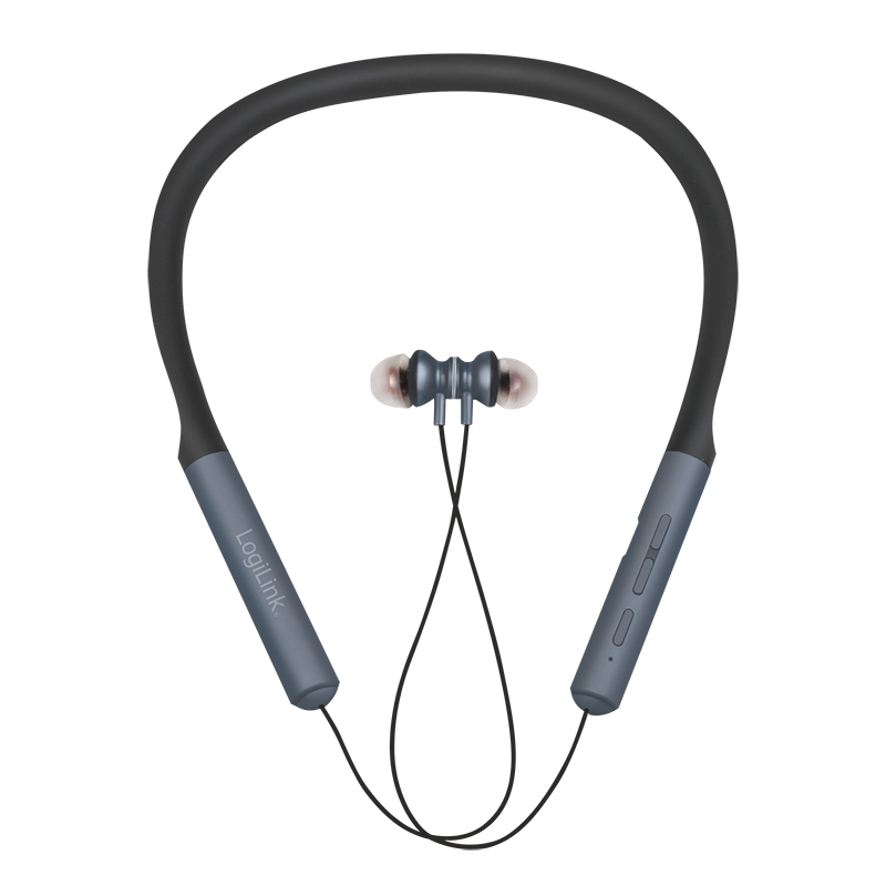LogiLink BT0049 headphones/headset Wireless In-ear, Neck-band Calls/Music Micro-USB Bluetooth Black, Grey – image 5