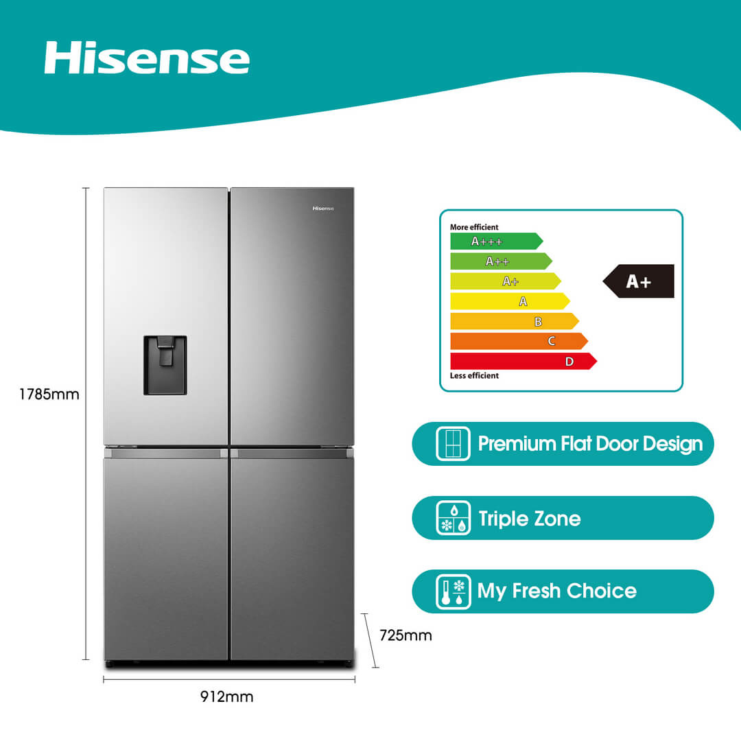 Hisense H750FS-WD side-by-side refrigerator Freestanding Stainless steel – image 5