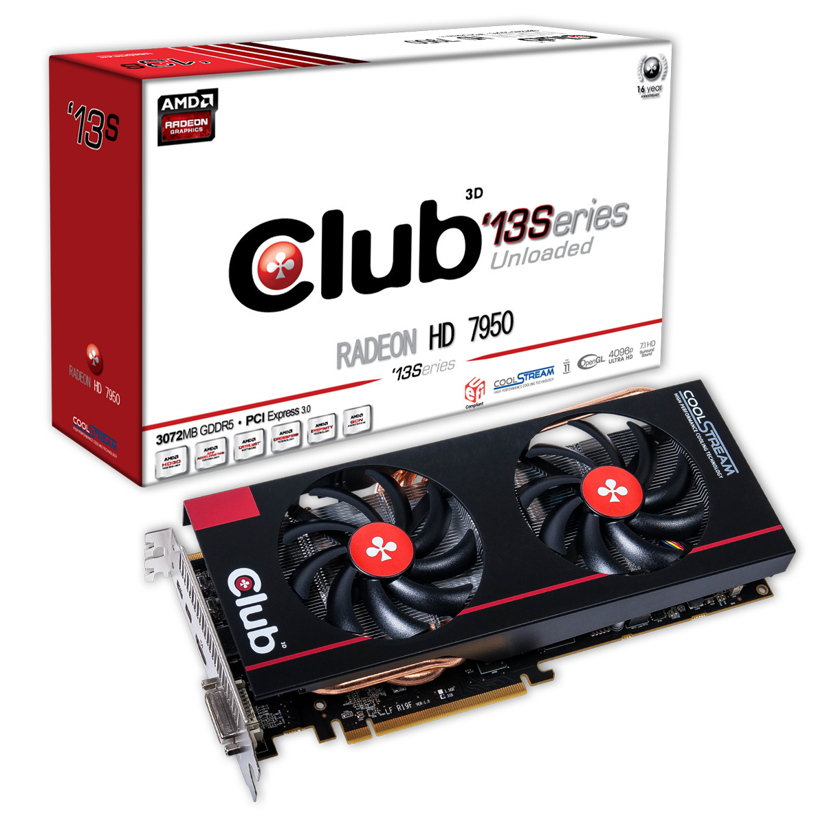 CLUB3D CGAX-795713 graphics card AMD Radeon HD7950 – image 1