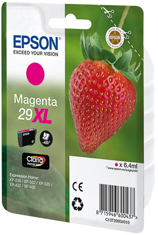 Epson Strawberry Singlepack Magenta 29XL Claria Home Ink