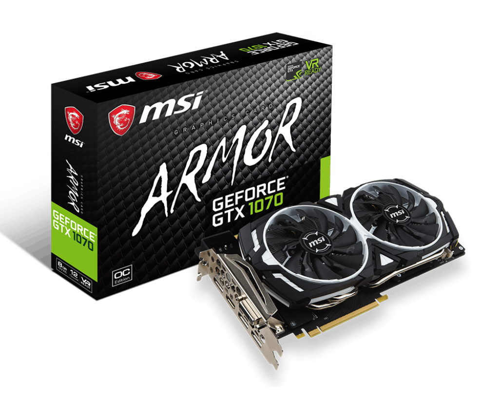 MSI ARMOR GTX1070- -8GOC NVIDIA GeForce GTX 1070 – image 1