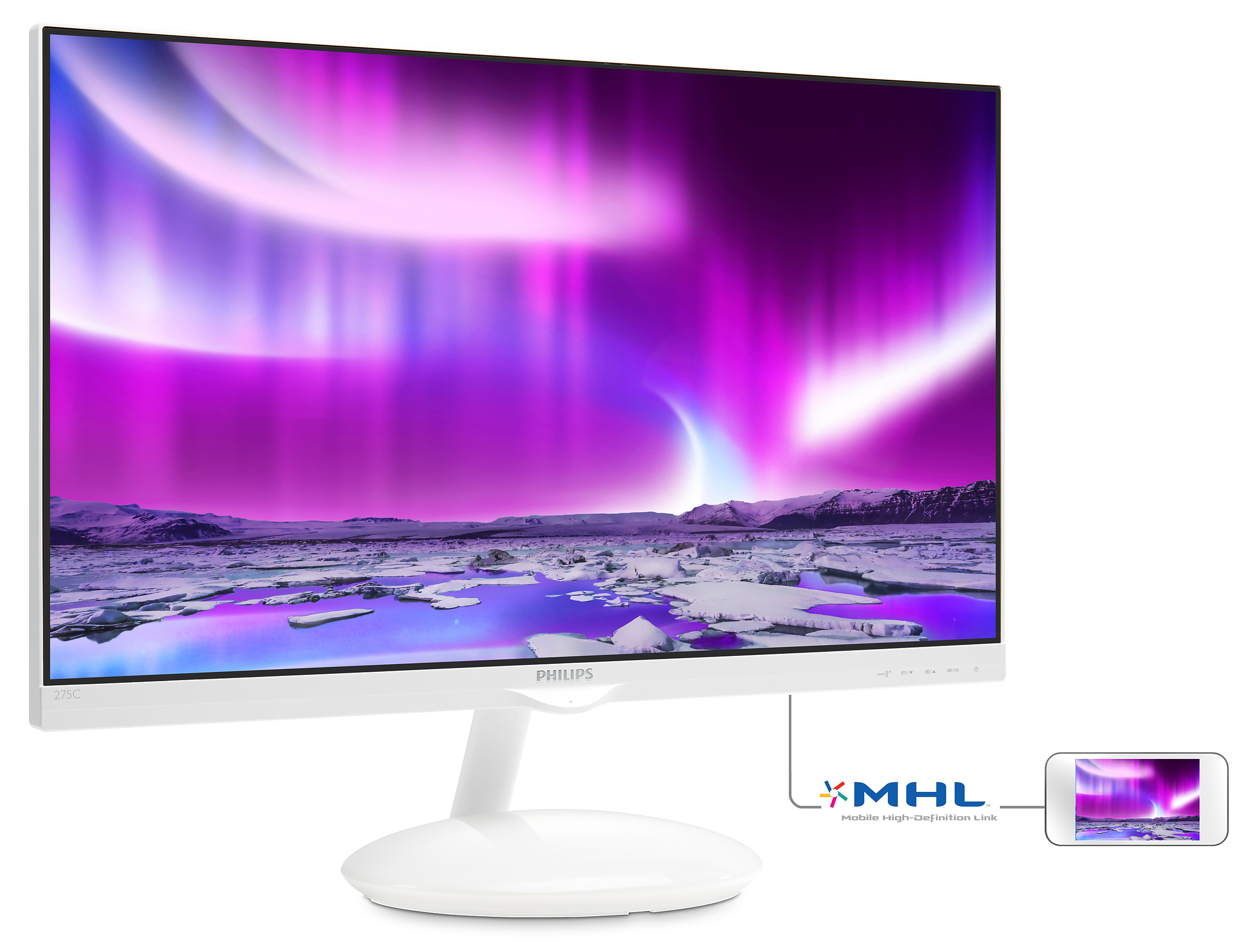Philips Moda LCD monitor with Ambiglow Plus Base 275C5QHGSW/00 image 3