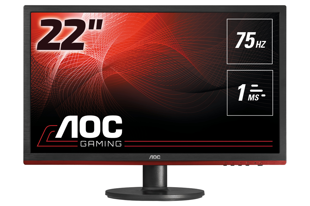 Color Negro AOC Monitores G2260VWQ6 resolución 1920 x 1080 Pixels, tecnología WLED, Contraste 1000:1, 1 ms, HDMI Monitor de 21.5 