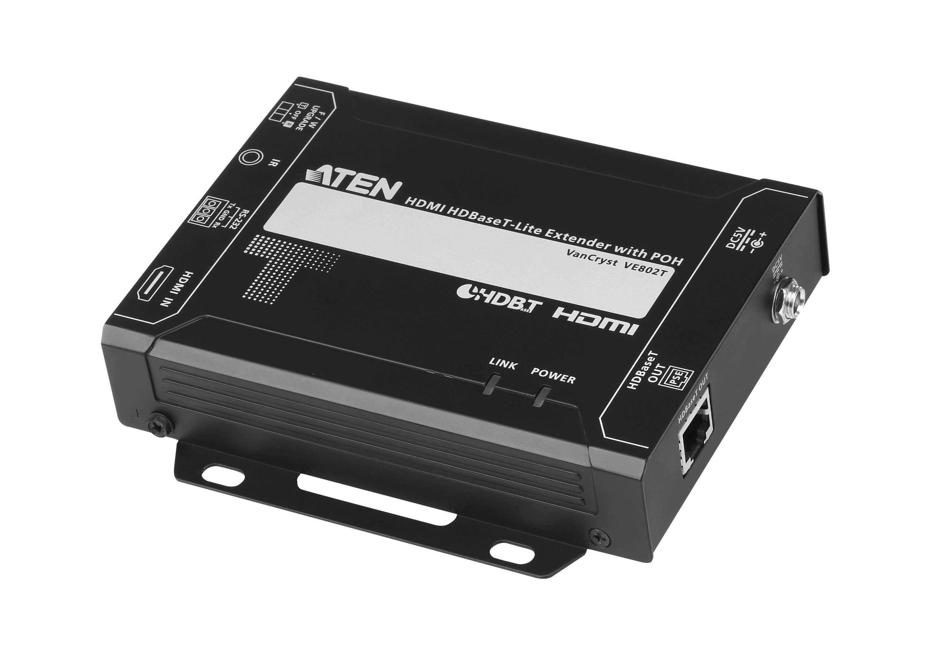 ATEN VE802T HDMI HDBaseT-Lite Transmitter with POH - Video/audio/infrared/serial extender - transmitter - HDBaseT Lite - up to 70 m - for VanCryst VM3200