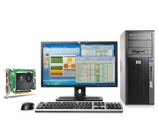 HP Z200 MT + NVIDIA Quadro FX580 + ZR22w – image 1