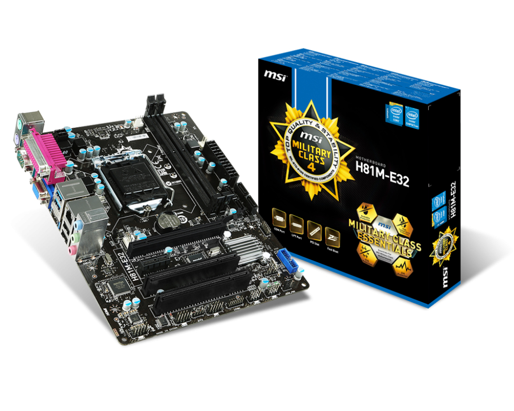 MSI H81M-E32 motherboard Intel® H81 LGA 1150 (Socket H3) micro ATX – image 1