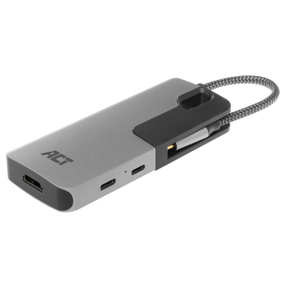 ACT USB-C multiport adapter for 1 HDMI monitor, 1x USB-C, 2x USB-A, card reader – image 4
