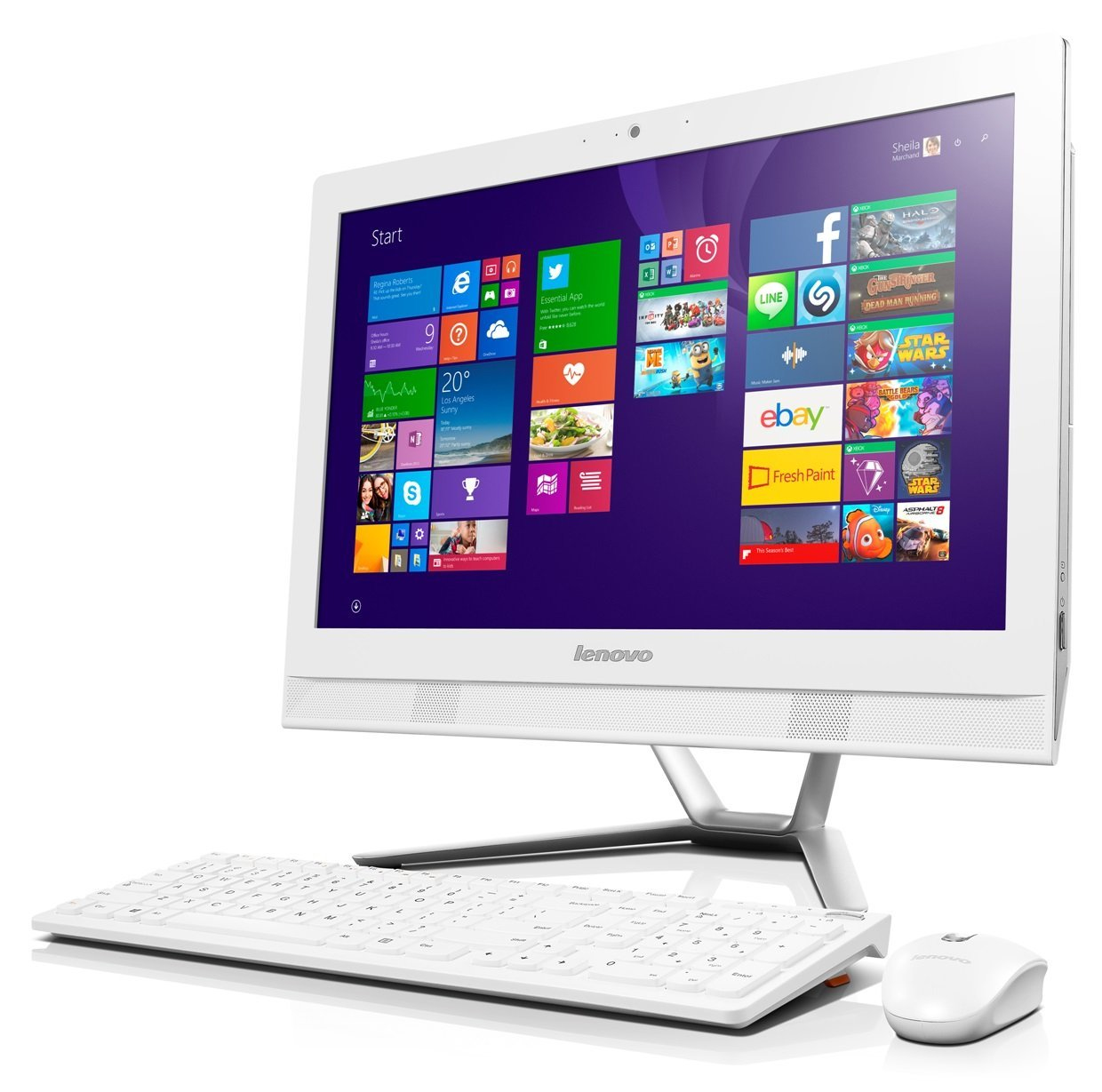 Lenovo IdeaCentre C40-30 Intel® Core™ i3 i3-5005U 54.6 cm (21.5″) 1920 x 1080 pixels All-in-One PC 6 GB DDR3L-SDRAM 2 TB HDD NVIDIA® GeForce® 820A Windows 10 Home White image 7