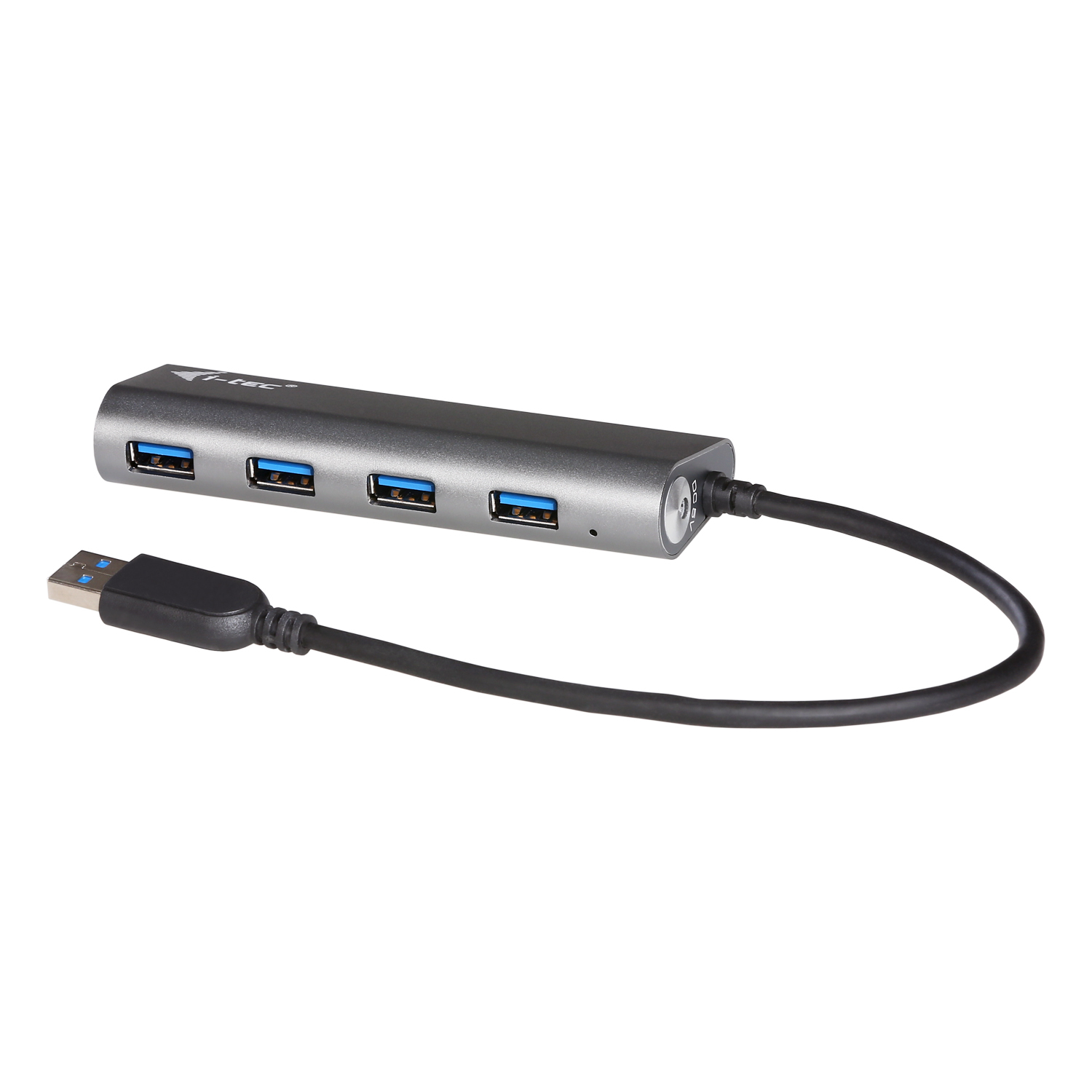 i-tec Metal U3HUB448 gränssnittshubbar USB 3.2 Gen 1 (3.1 Gen 1) Type-A 5000 Mbit/s Grå