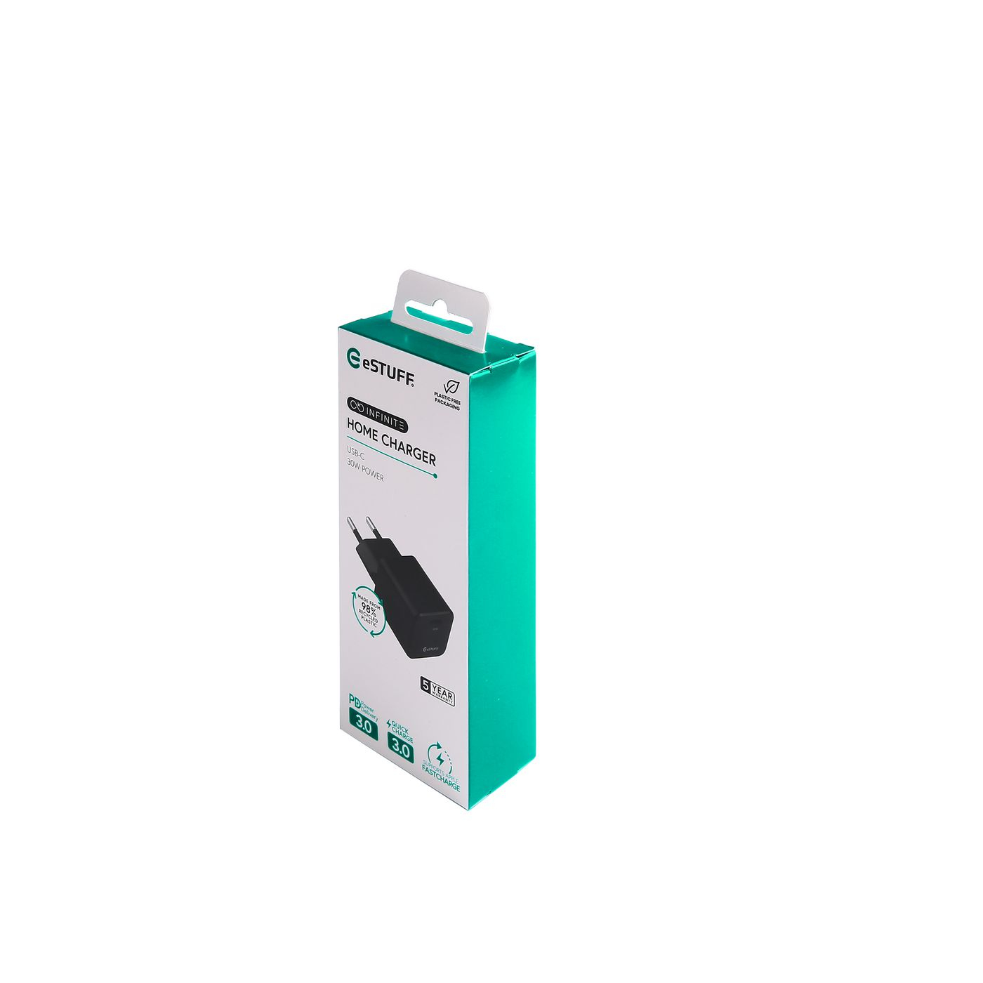 eSTUFF ES637028 mobile device charger Smartphone Black AC Fast charging Indoor – image 3