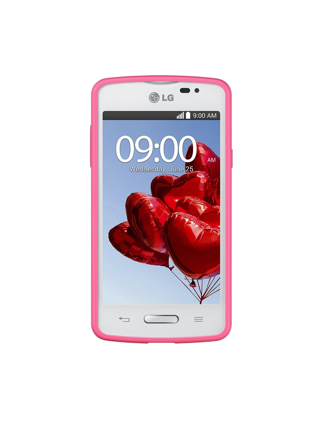 LG L50 D213N 10.2 cm (4") Single SIM Android 4.4.2 3G 0.5 GB 4 GB 1900 mAh Pink, White – image 1