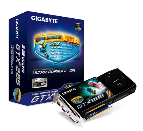 GIGABYTE GV-N285UD-2GI graphics card GeForce GTX 285