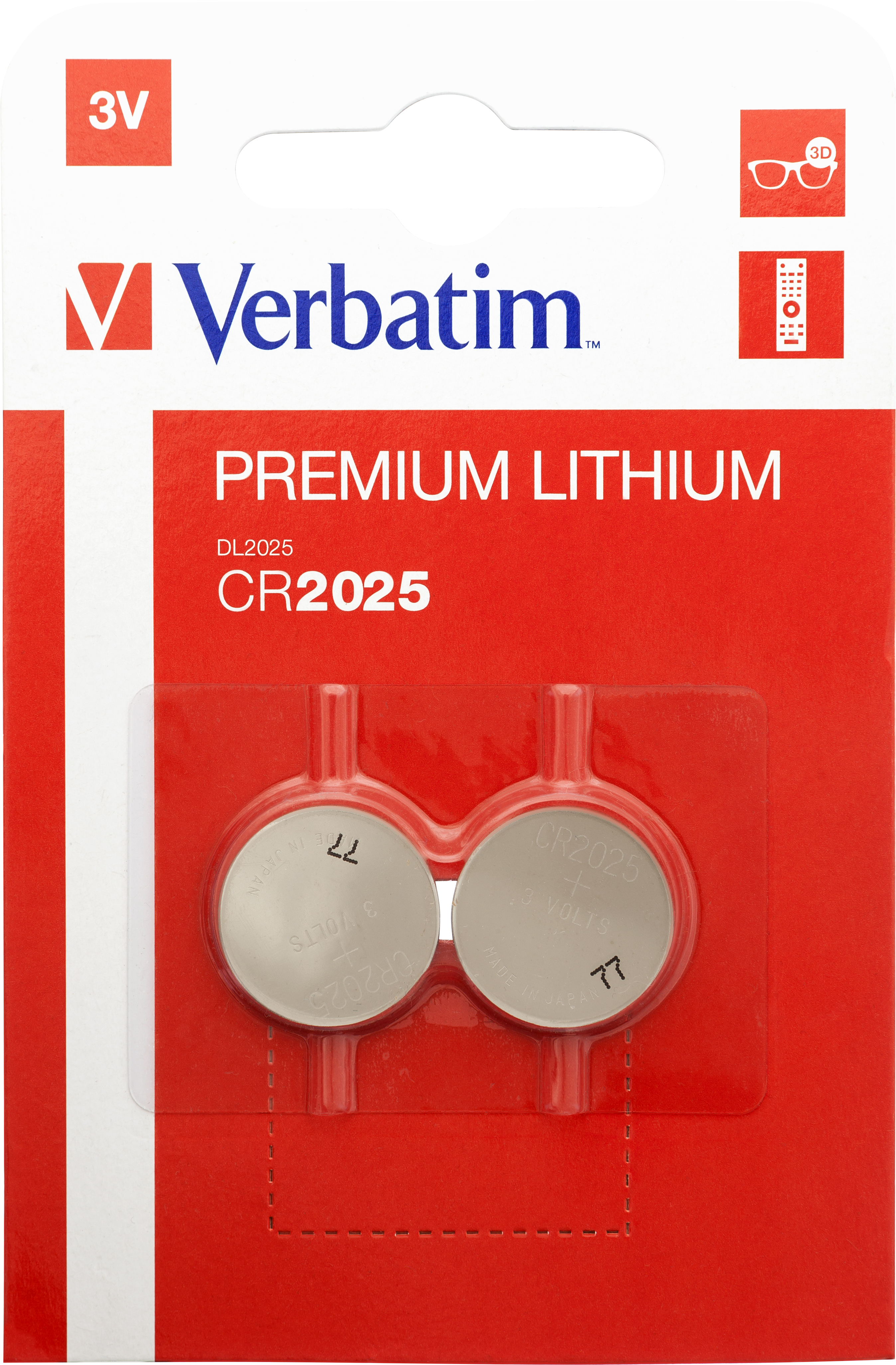Verbatim - Blister 2 MicroPile a pastiglia CR2025 …