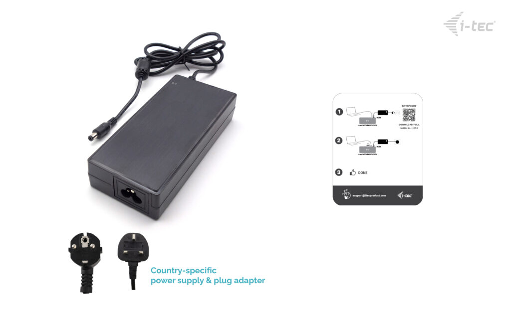 i-tec DC adapter 20V 6.5A 130W (Accessory for Selected Docking Stations) – image 4