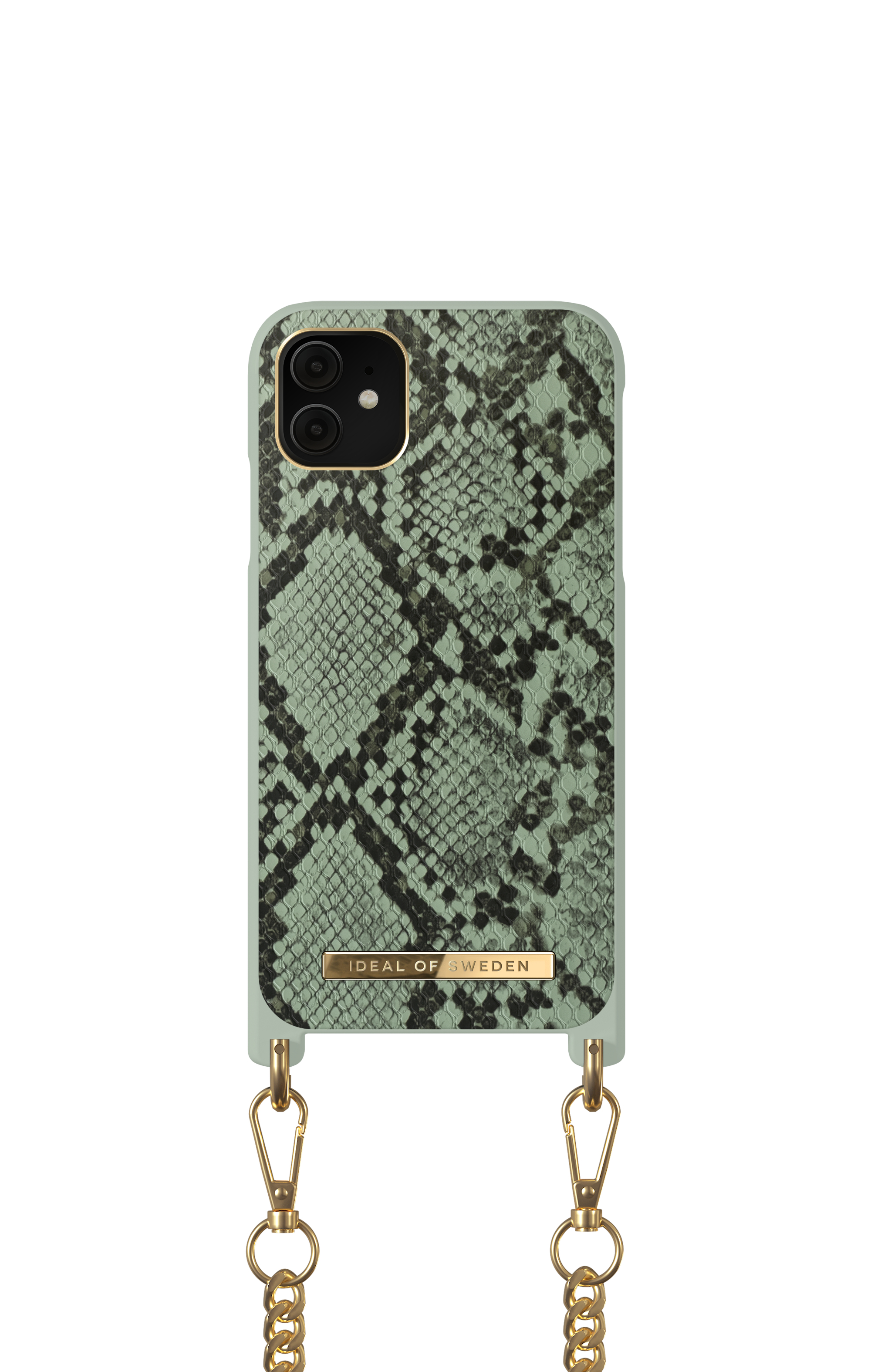 iDeal of Sweden Necklace Case iPhone 11/XR Khaki Python – image 3
