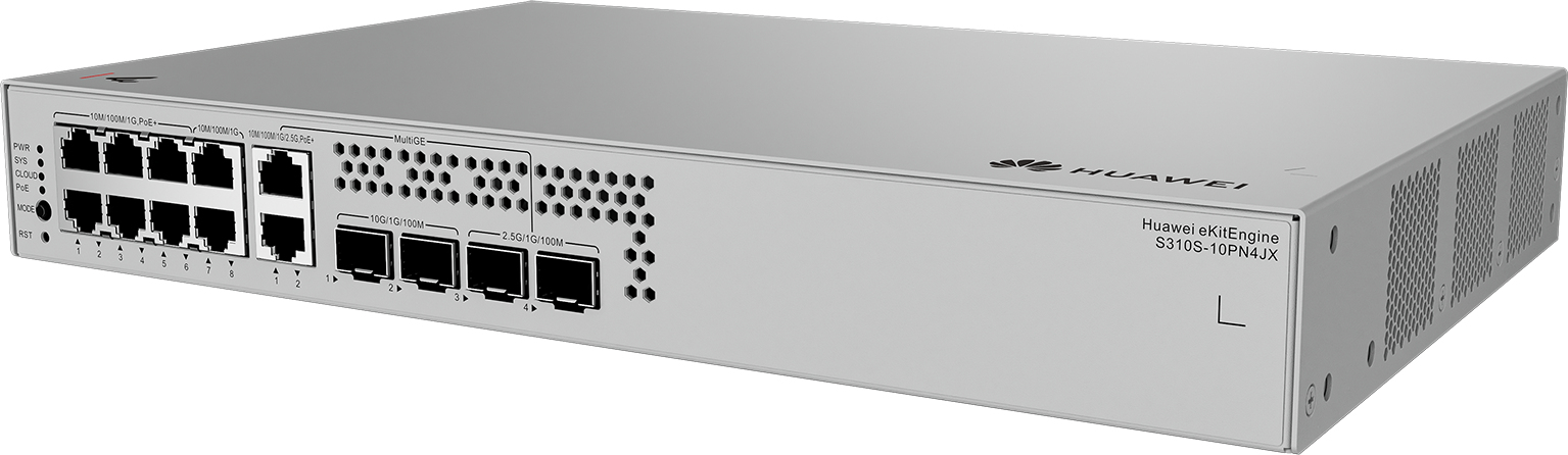 HUAWEI eKit S310S Series S310S-10PN4JX Gestito L2 Gigabit Ethernet (10/100/1000) Supporto Power over Ethernet (PoE) 1U Grigio