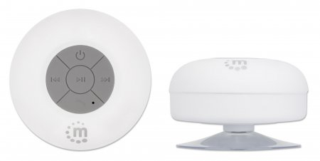 Manhattan Bluetooth Shower Speaker (Clearance Pricing), Waterproof design with suction-cup mount, Omnidirectional Mic, Integrated Controls, 5 hour Playback time – image 6