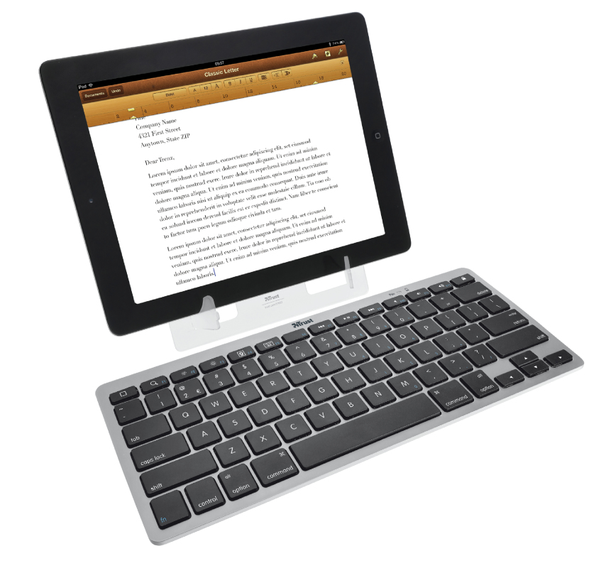 Trust 18552 mobile device keyboard Swiss Bluetooth Black, Grey – image 5