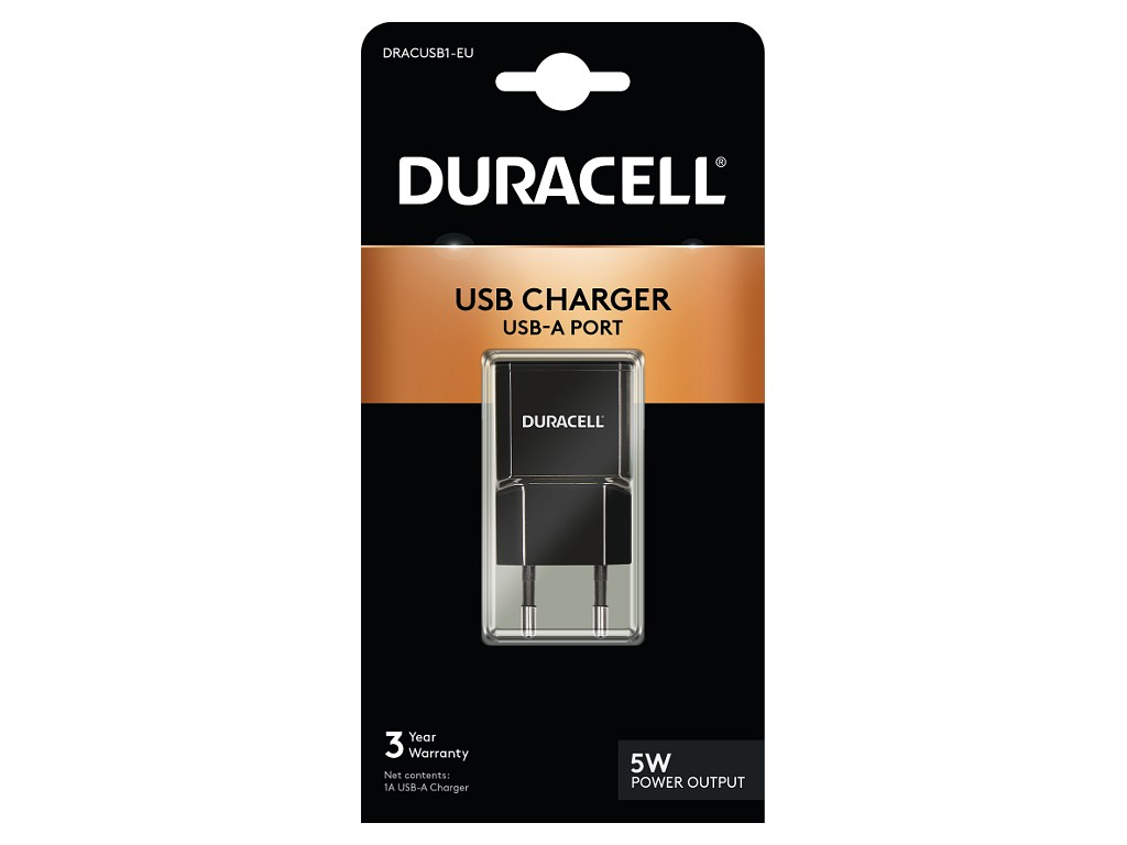 Duracell 1A USB Smartphone Wall Charger