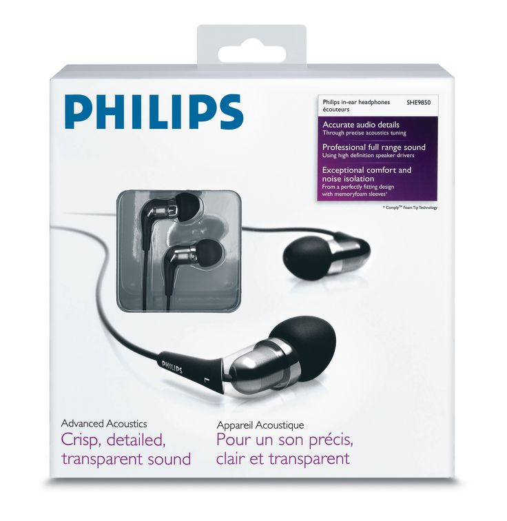 Philips SHE9850/27 headphones/headset Wired In-ear Black – image 2