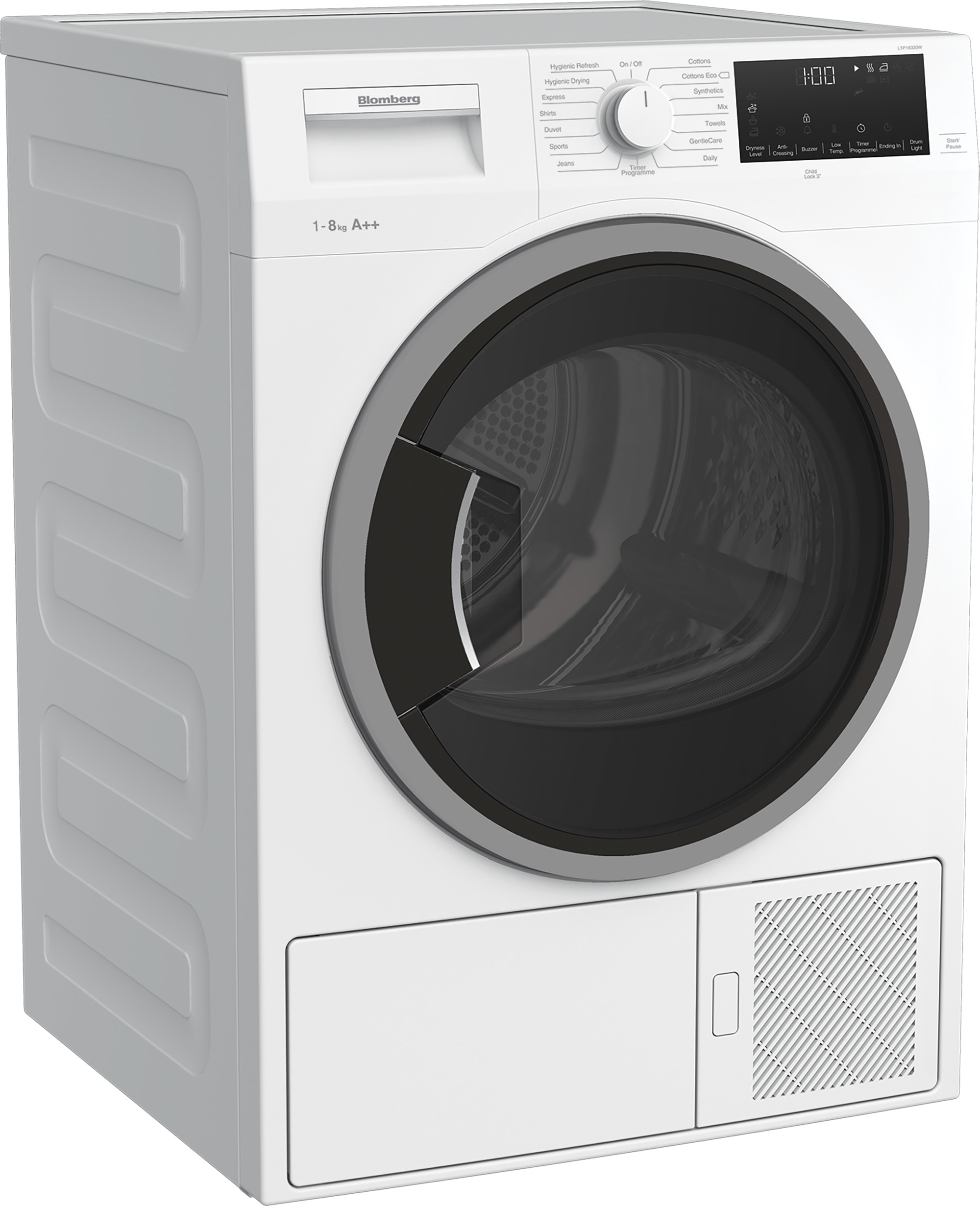 Blomberg LTP18320W 8kg Freestanding Heat Pump Tumble Dryer with Sensor Programmes – image 2