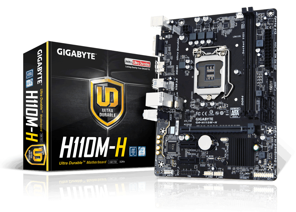 GIGABYTE GA-H110M-H motherboard Intel® H110 LGA 1151 (Socket H4) micro ATX
