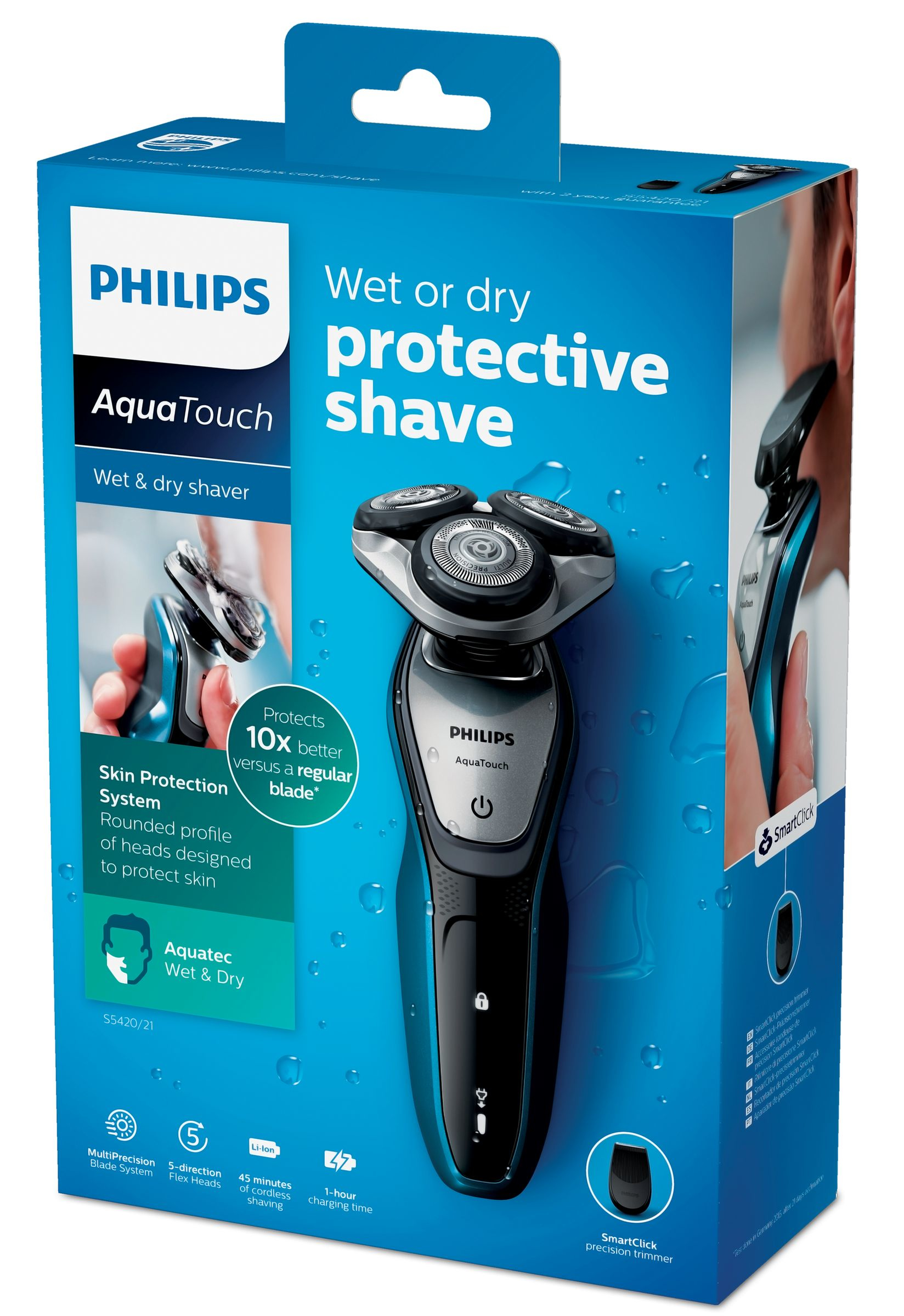 Philips AquaTouch wet and dry electric shaver S5420/21 – image 2