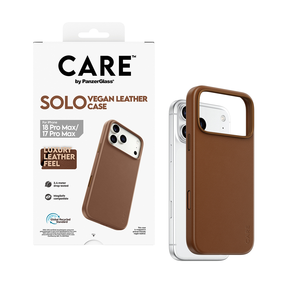 PanzerGlass CARE™ by PanzerGlass® Solo Vegan Leather Case Brown w. MagSafe iPhone 18 Pro Max | 17 Pro Max – image 5