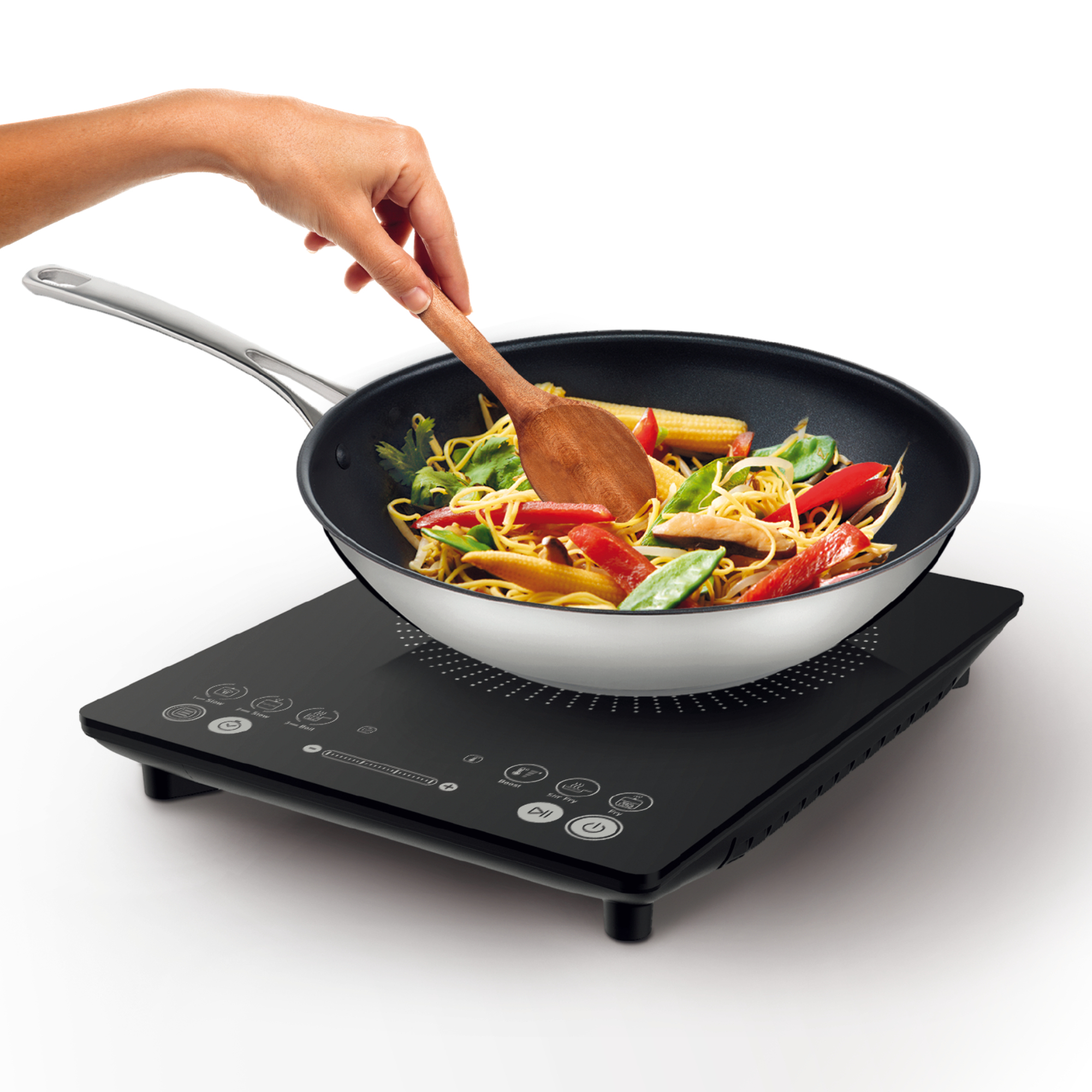 Tefal IH210840 hob Black Zoneless induction hob 1 zone(s)