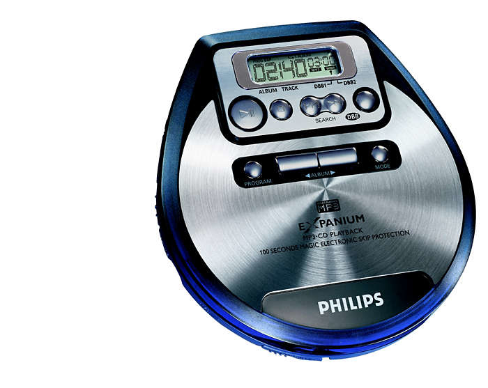 Philips EXP220/00Z CD player Blue, Silver Portable CD player
