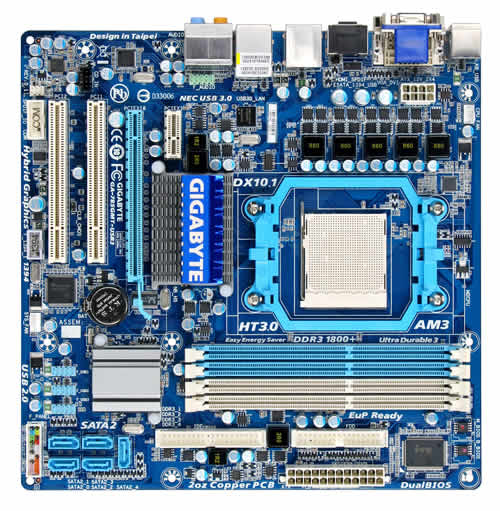 GIGABYTE GA-MA785GMT-USB3, AM3, 785G, Radeon HD 4200