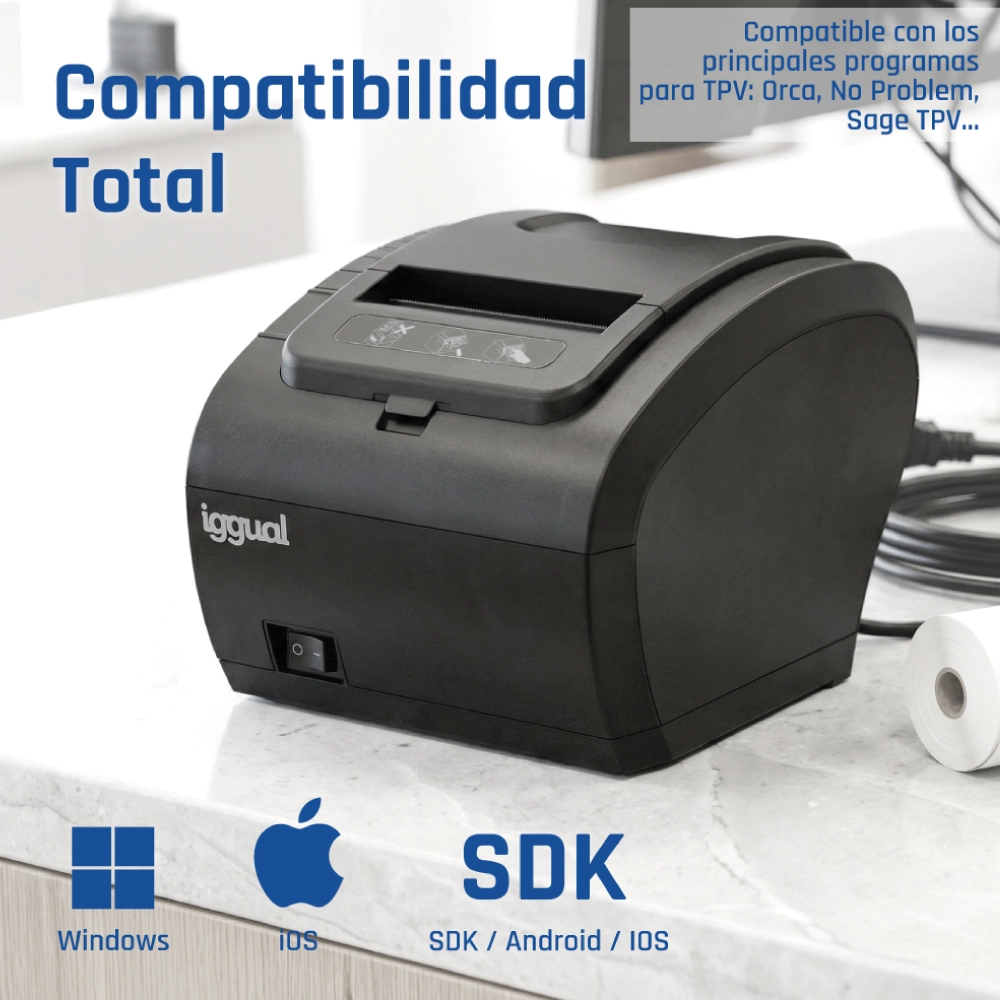 iggual TP8002 203 x 203 DPI Wired Direct thermal POS printer – image 4