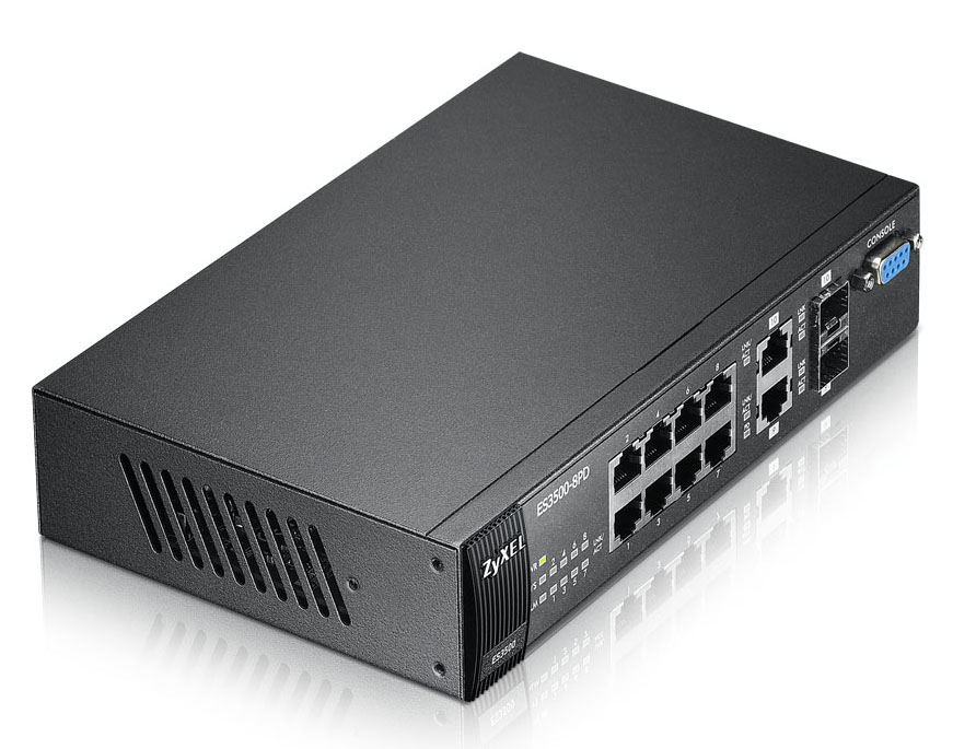 Zyxel ES3500-8PD Managed L2 Black – image 2