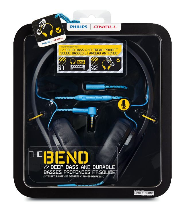 Philips O'Neill SHO4205BB/28 headphones/headset Wired Head-band Black, Blue – image 2