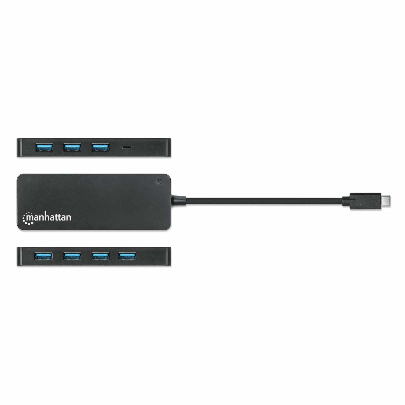 Manhattan USB-C Dock/Hub, Ports (x7): USB-A (x7), 5 Gbps (USB 3.2 Gen1 aka USB 3.0), External Power Supply Not Needed, Universal for all devices, Cable – image 4