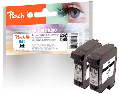 Peach PI300-488 ink cartridge 2 pc(s) Compatible Standard Yield Black