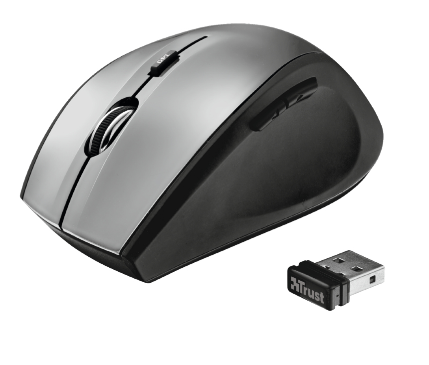 Trust 18054 keyboard Mouse included Universal RF Wireless Turkish Black, Grey – image 2